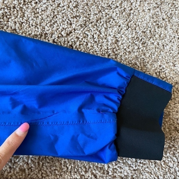 Footjoy FJ Dryjoys Lined Full Zip Golf Windbreaker Rain Jacket Mens M Blue/Black - Picture 11 of 16